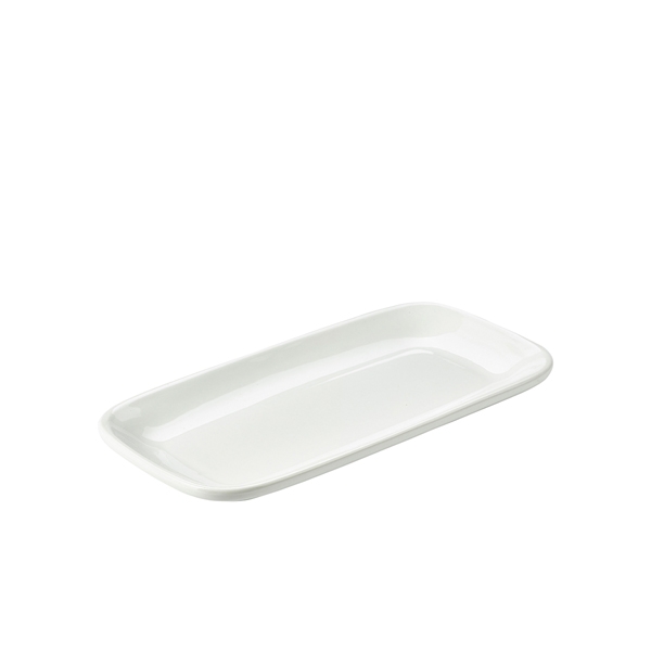 GENWARE | PORCELAIN ROUNDED RECT PLATE 29.5 X 15CM/ 11.5 X X 6 | 184630