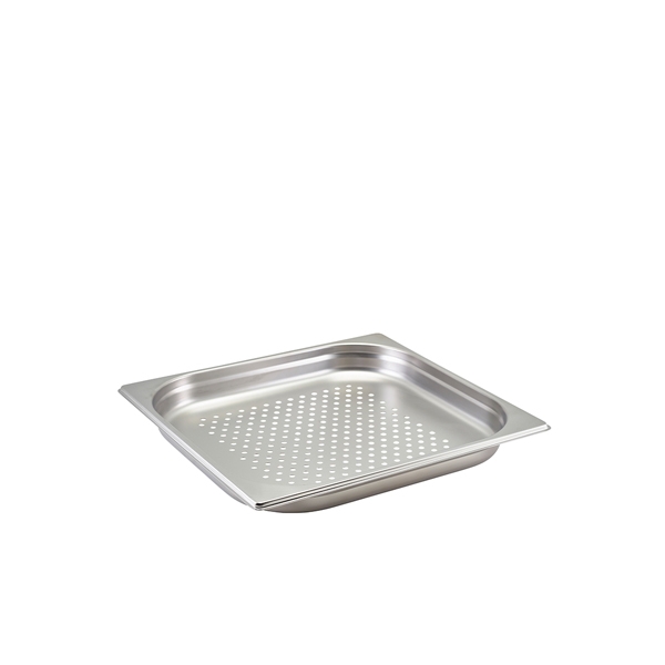 GENWARE | PERFORATED ST/ST GASTRONORM PAN 2/3 - 40MM DEEP | GNP23-40