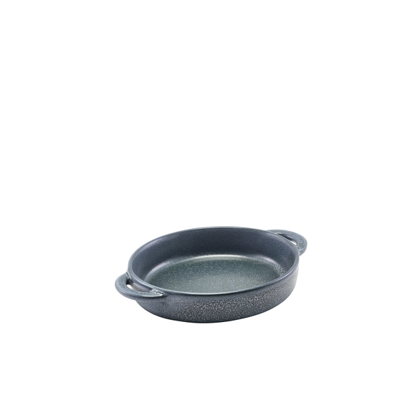 GENWARE | FORGE GRAPHITE STONEWARE ROUND DISH 14.5 X 13 X 3CM X 6 | CT-RD14G