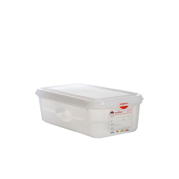 GENWARE | GN STORAGE CONTAINER 1/3 100MM DEEP 4L X 6 | 12440