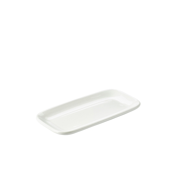 GENWARE | PORCELAIN ROUNDED RECT PLATE 24.5 X 12.5CM/ 9.75 X X 6 | 184625