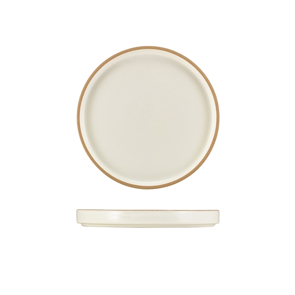 GENWARE | KAVA WHITE STONEWARE PRESENTATION PLATE 18CM X 6 | LP-KW18