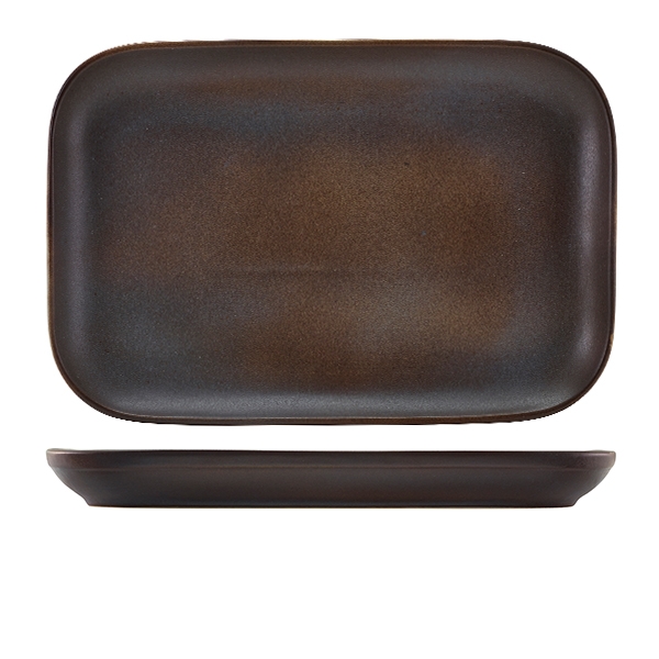 GENWARE | ANTIGO STONEWARE RECTANGULAR PLATE 34.5 X 23.5CM X 6 | RP-AN34