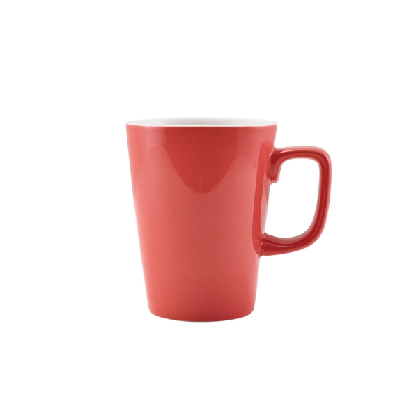 GENWARE | PORCELAIN CORAL LATTE MUG 34CL X 6 | 322135CRL