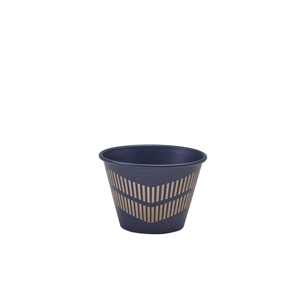 GENWARE | METALLIC BLUE LINED RAMEKIN 71ML X 24 | RAMSTL2MTBL