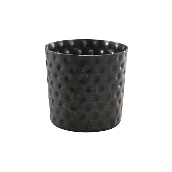 GENWARE | BLACK VINTAGE STEEL HAMMERED SERVING CUP 8.5 X 8.5CM X 12 | SVH8BKV