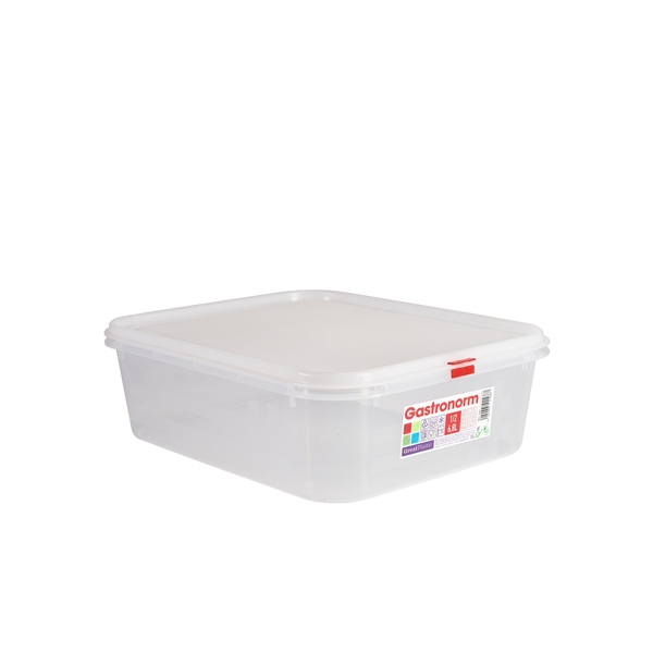 GENWARE | CLEAR POLYPROPYLENE CONTAINER GN1/2 100MM X 6 | GNCPP12-100