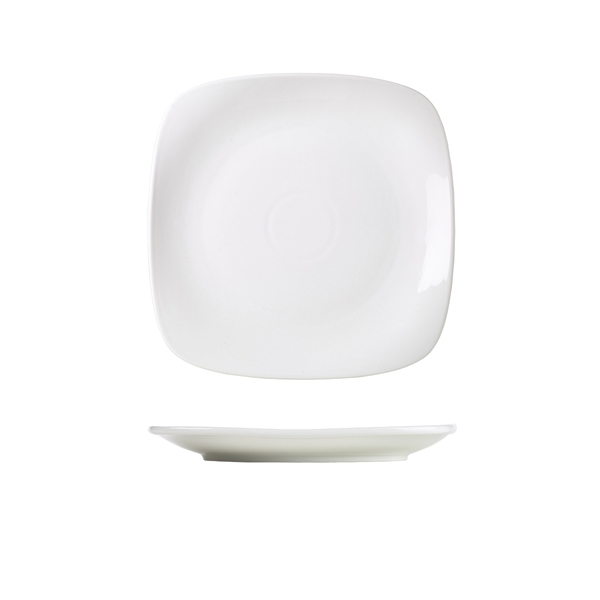 GENWARE | PORCELAIN ROUNDED SQUARE PLATE 21CM X 6 | 184521