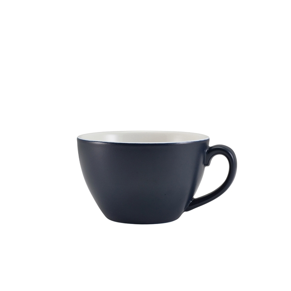 GENWARE | PORCELAIN MATT BLUE BOWL SHAPED CUP 34CL X 6 | 322134MBL