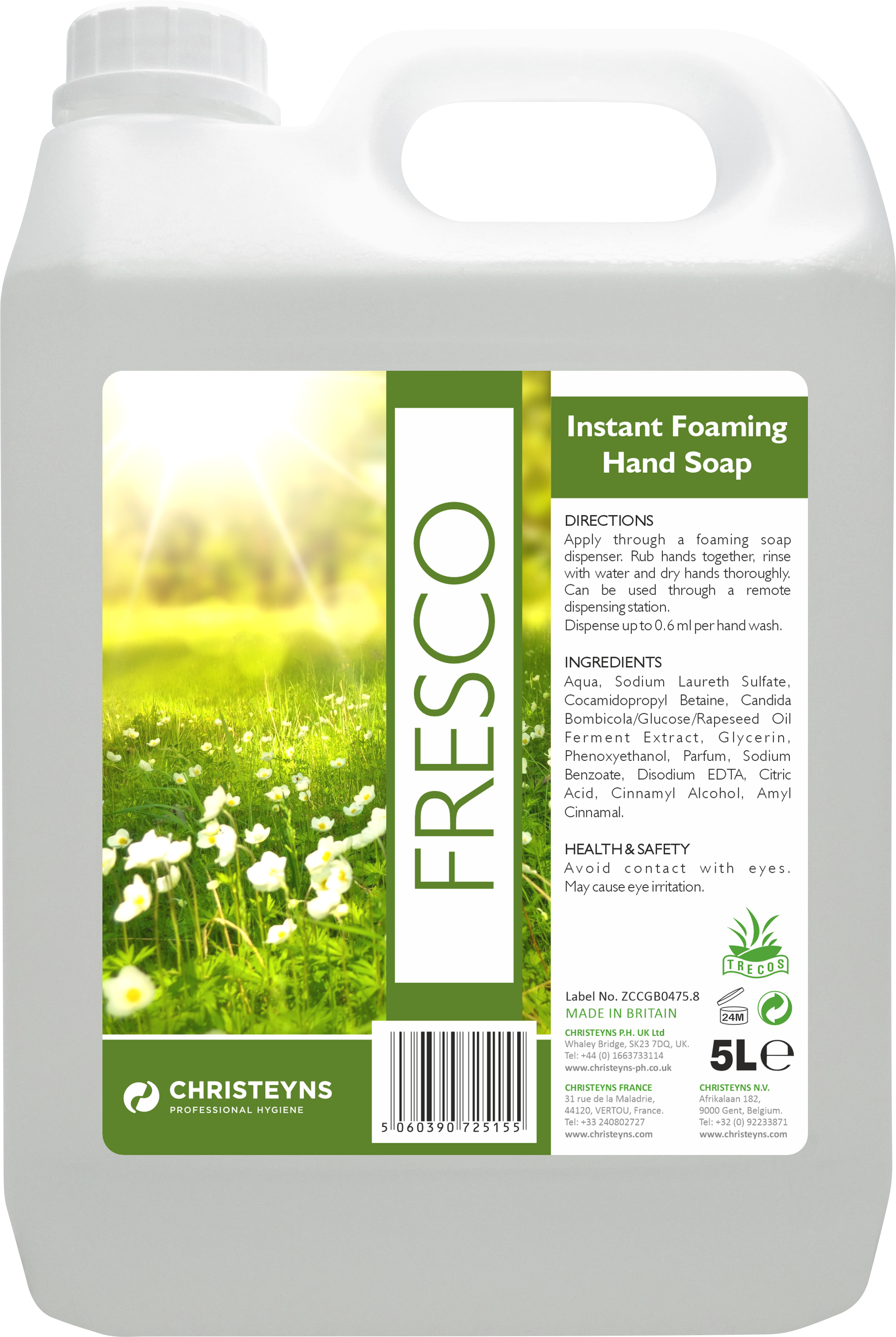 CHRISTEYNS (CLOVER) | FRESCO FOAM HAND SOAP X 5LTR | 406