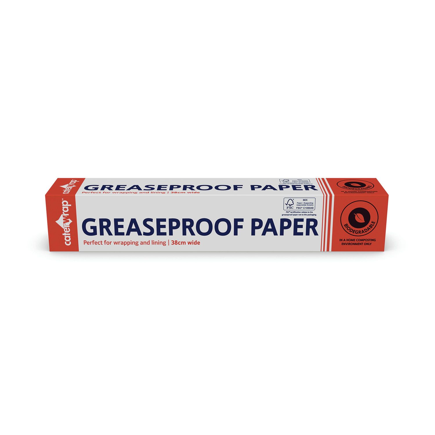 CATERWRAP | GREASE PROOF PAPER CUTTERBOX 38CM X 50M | 21C03