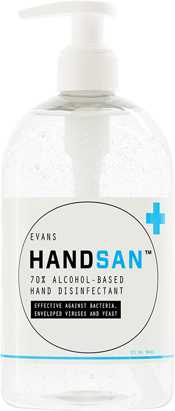 EVANS | HANDSAN ALCOHOL HAND SANITISER 6 X 500ML | A051FEV
