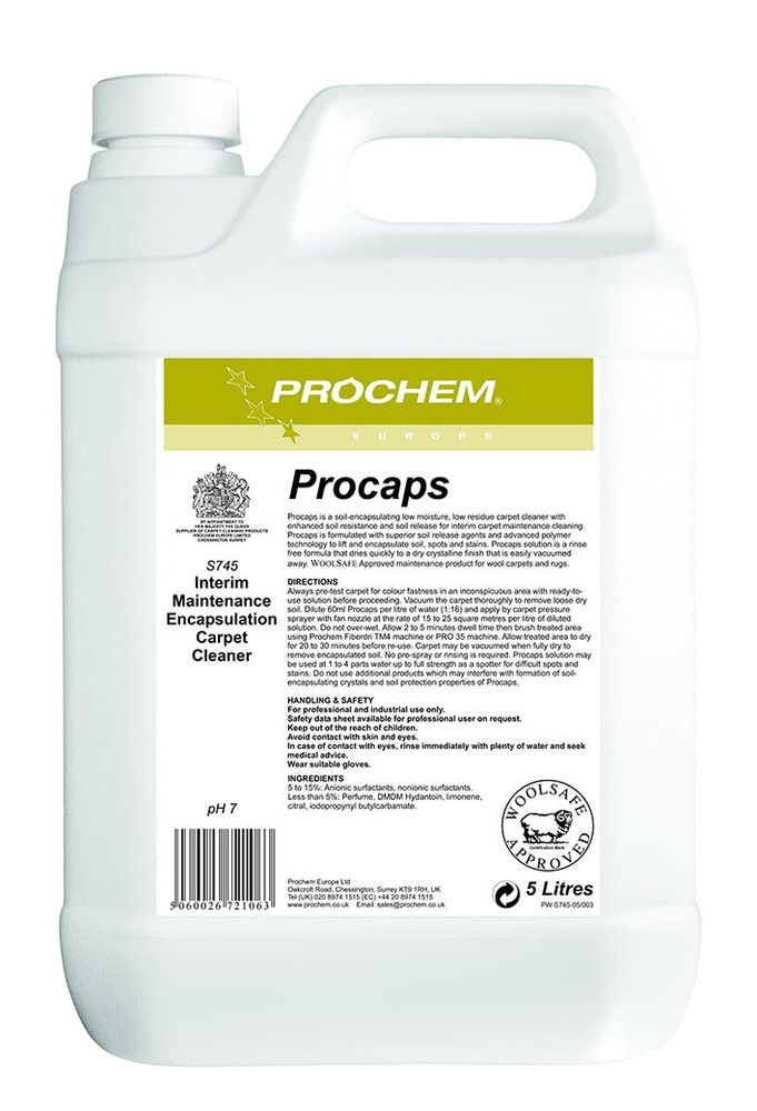 PROCHEM | PROCAPS CARPET CLEANER X 5LTR | S745
