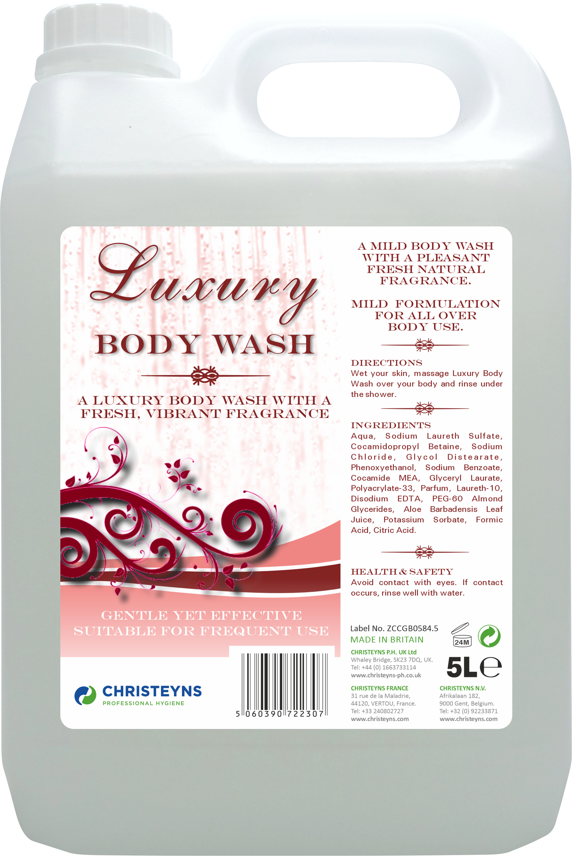 CHRISTEYNS (CLOVER) | 454  LUXURY BODY WASH X 5LTR | 454