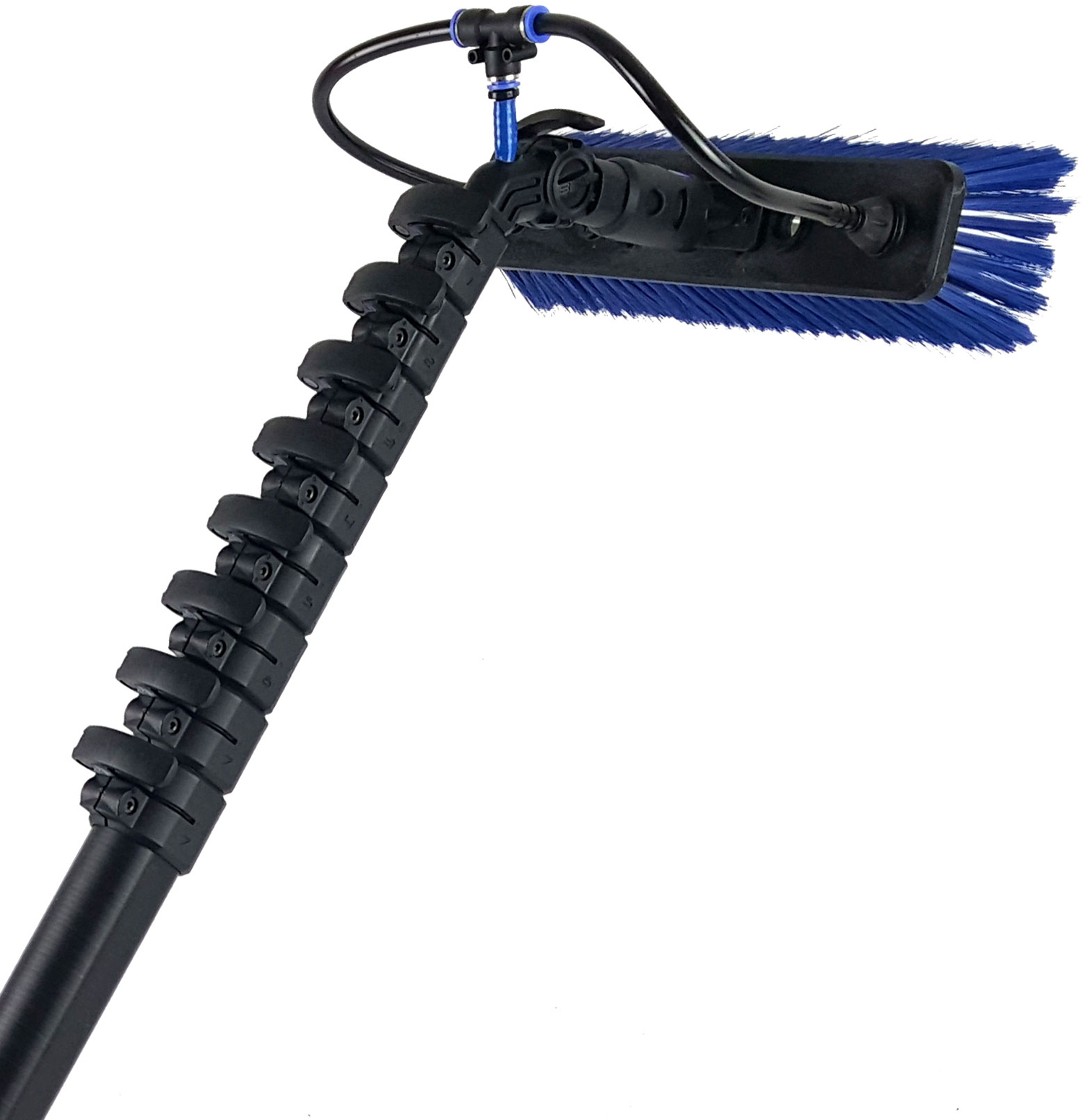 VARITECH SYSTEMS | OVA8 CARBON POLE 8 SECTION 43FT REACH C/W NYLON GOOSENECK, TUBING, DOUBLE TRIM BRUSH & HOSE COUPLING | OV40-30-E