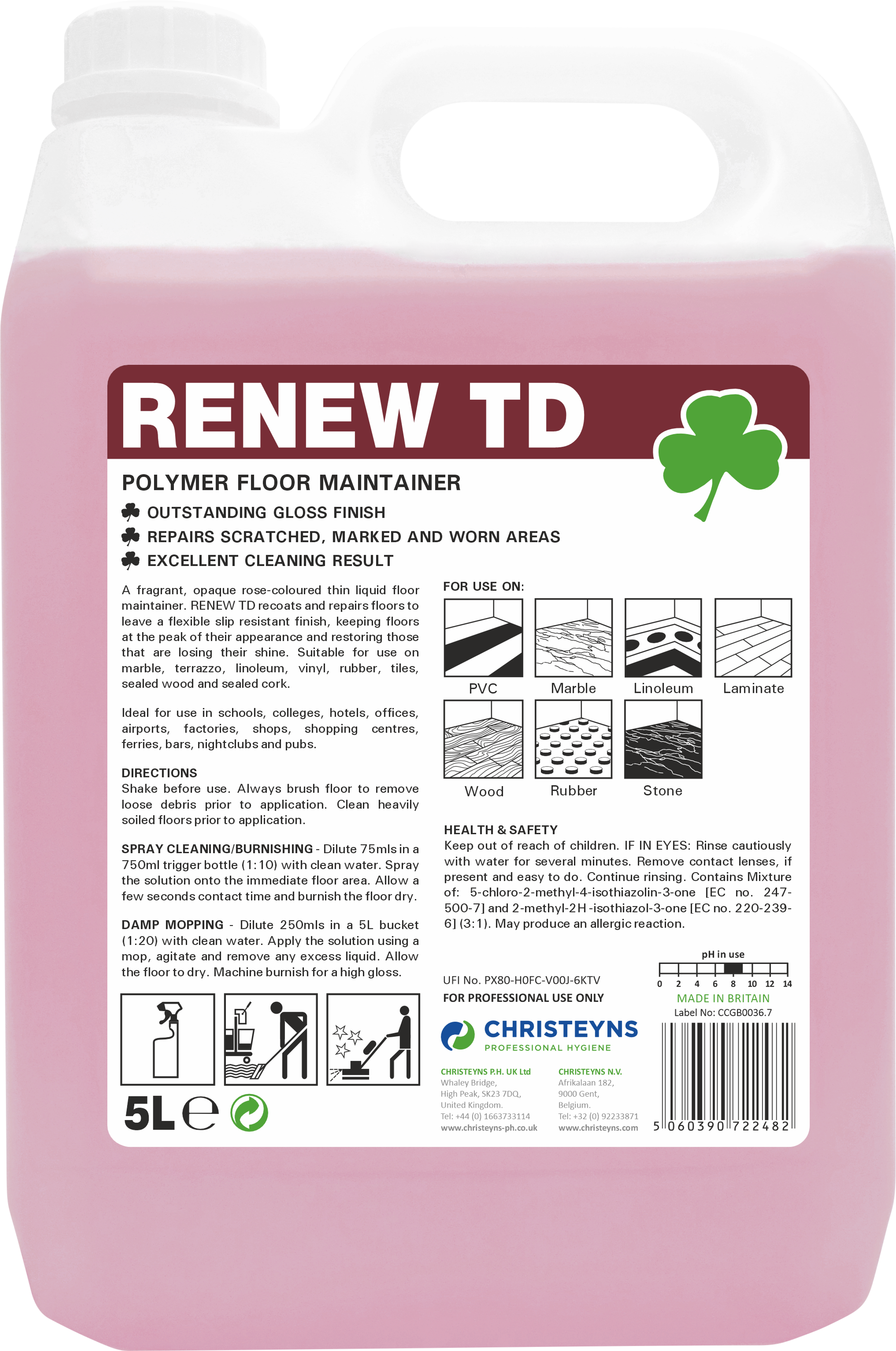 CHRISTEYNS (CLOVER) | 8545/12 RENEW T.D. X 5 LTR | 8545/12