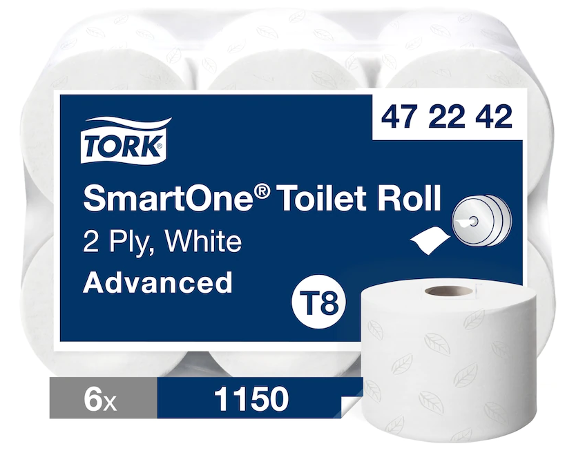 TORK | T8 SMARTONE 2 PLY TOILET ROLLS 207M X 6 | 472242