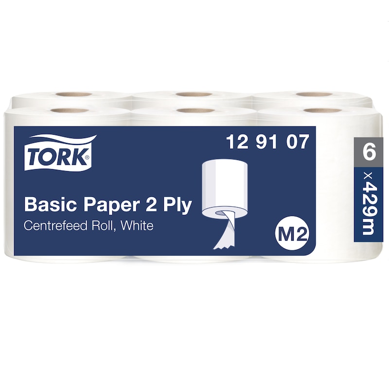 TORK | BASIC WHITE CENTREFEED ROLL 150M X 6 | 129107