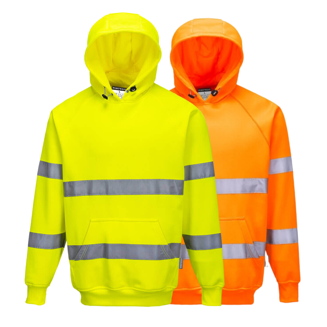 PORTWEST | HI VIS HOODED SWEATSHIRT | B304
