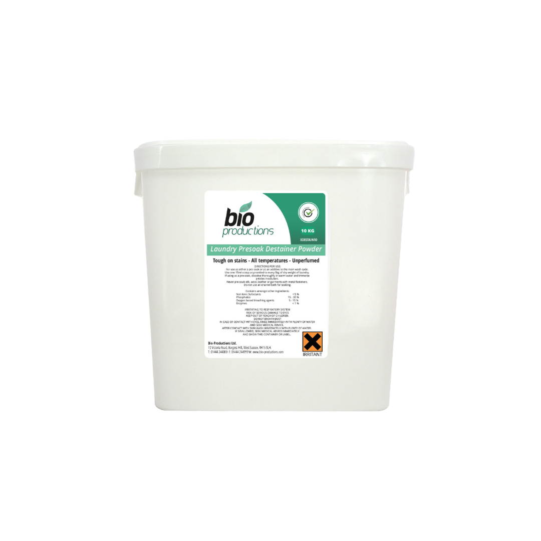 BIO PRODUCTIONS |  LAUNDRY DESTAINER POWDER X 5 KG | XDESTAIN5