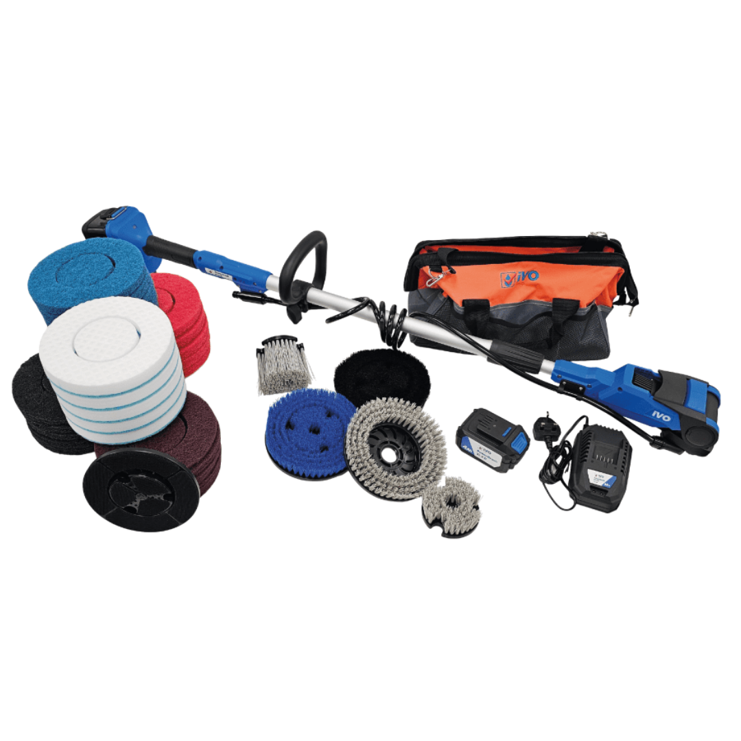 IVO GROUP |  POWERBRUSH XL 2.0 - DAILY KIT, 1 BATTERY, 5 ACCESSORIES, 30 PADS,  TOOL BAG | IPBXL2DK