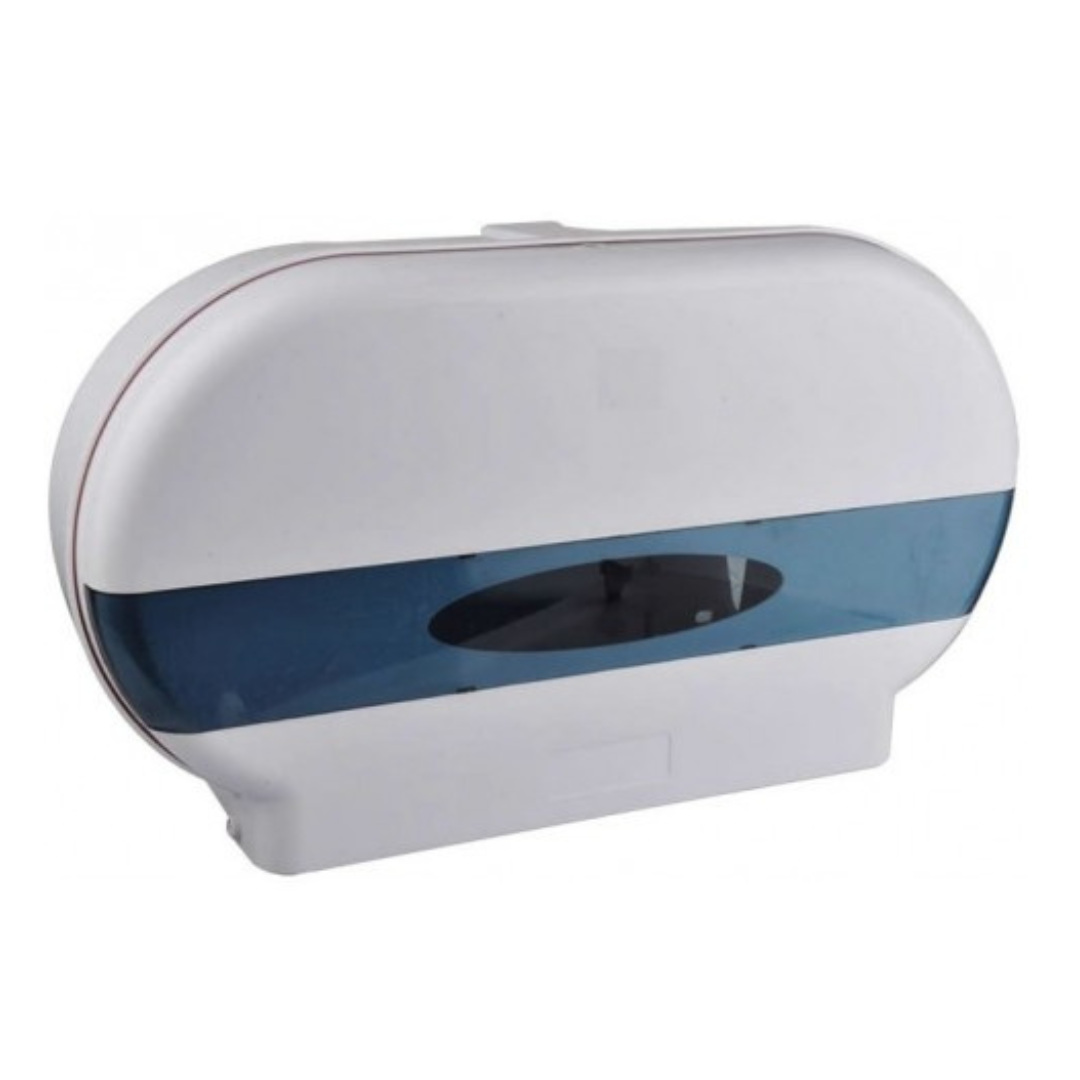 CAPITAL | ABS TWIN MINI & JUMBO TOILET ROLL DISPENSER WHITE