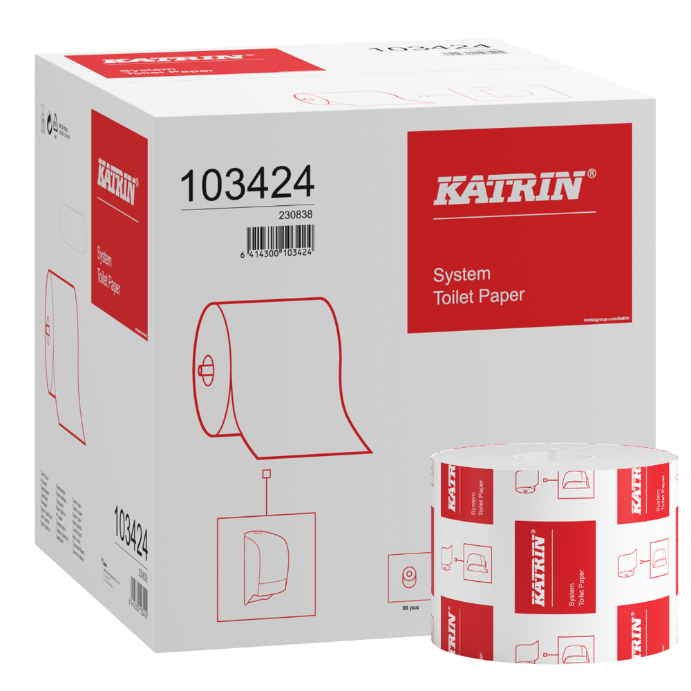 KATRIN | 103424  SYSTEM 800 ECO 2-PLY TOILET ROLLS X 36 | 103424