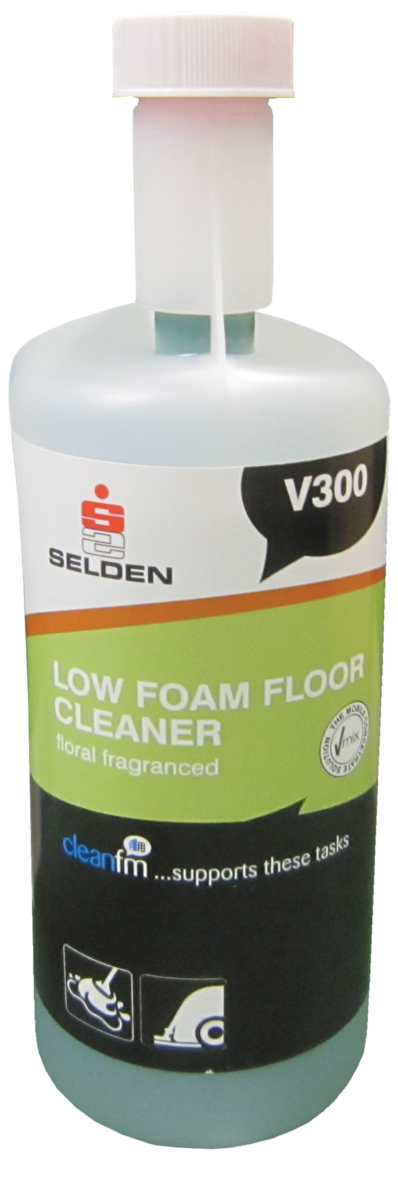 SELDEN | V-MIX CONCENTRATED LOW FOAMING FLOOR CLEANER X 1 LTR | V300