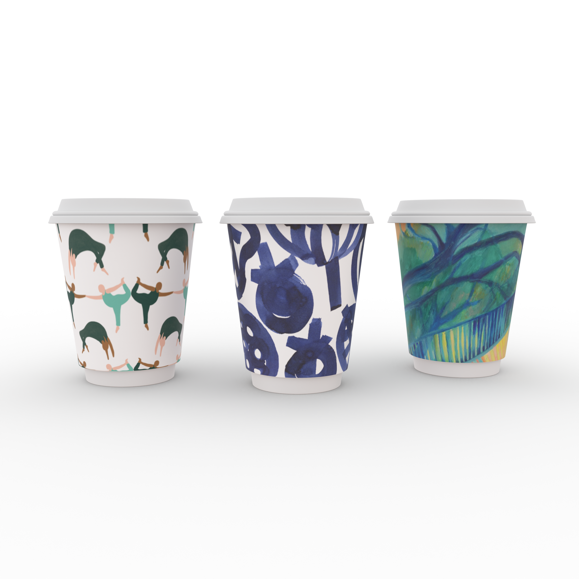 VEGWARE | 8OZ GALLERY DESIGN DOUBLE WALL HOT CUP X 500 | VDW-A08