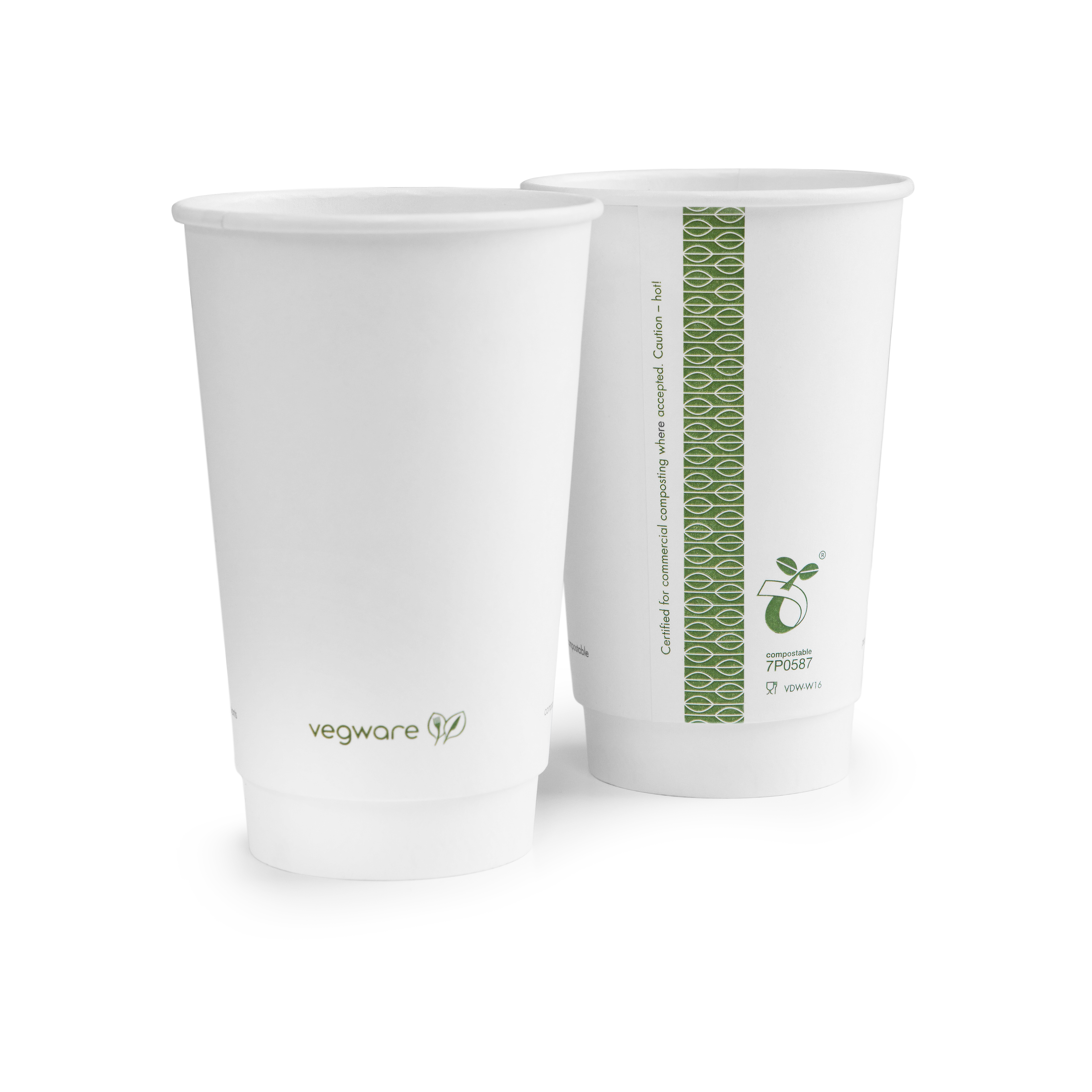 VEGWARE | 16OZ DOUBLE WALL WHITE CUP, 89-SERIES X 400 | VDW-W16