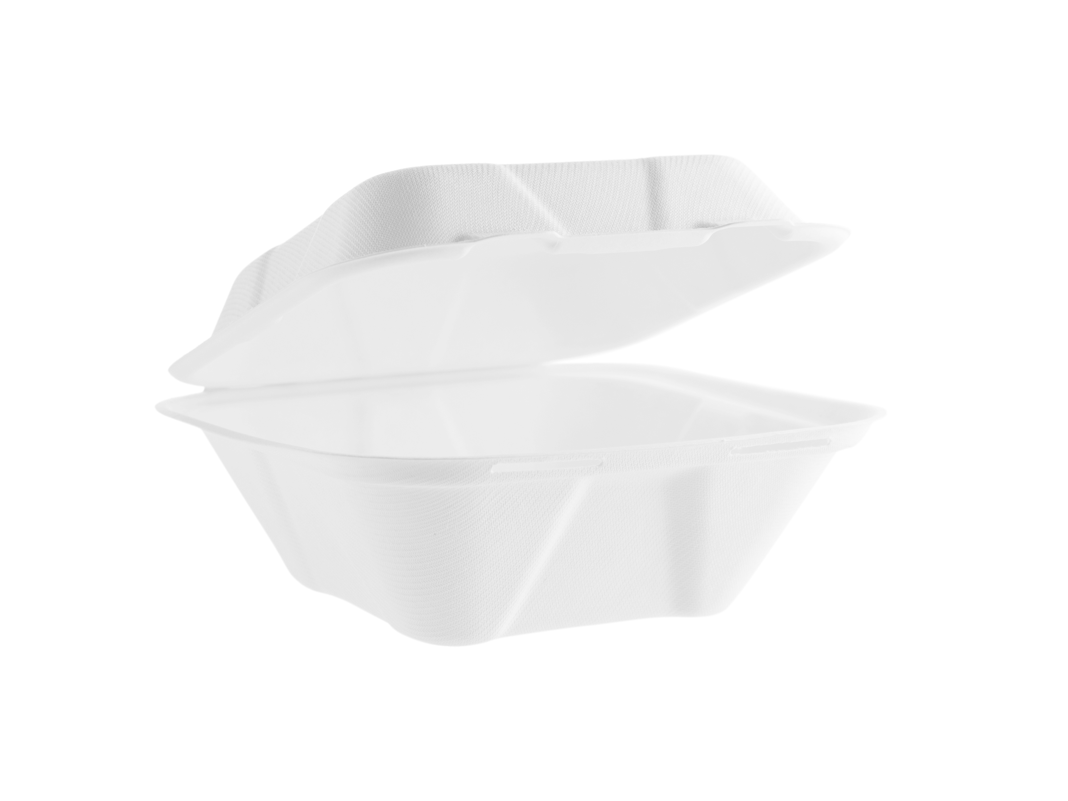 VEGWARE | 7 X 7IN BAGASSE CLAMSHELL X 500 | VW-BP7
