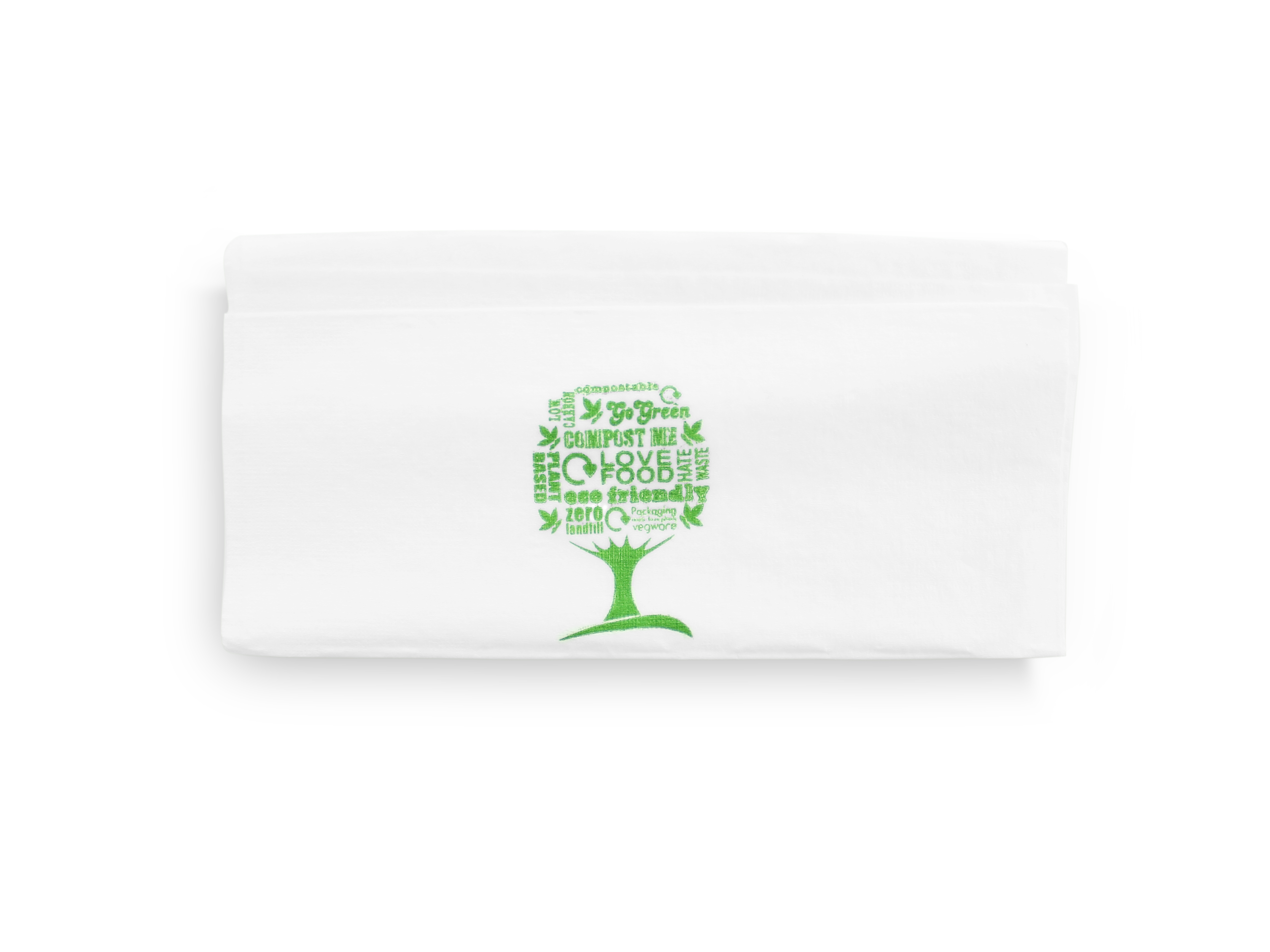 VEGWARE | 2 FOLD GREEN TREE LUNCHEON NAPKIN 1 PLY 33CM X 4000