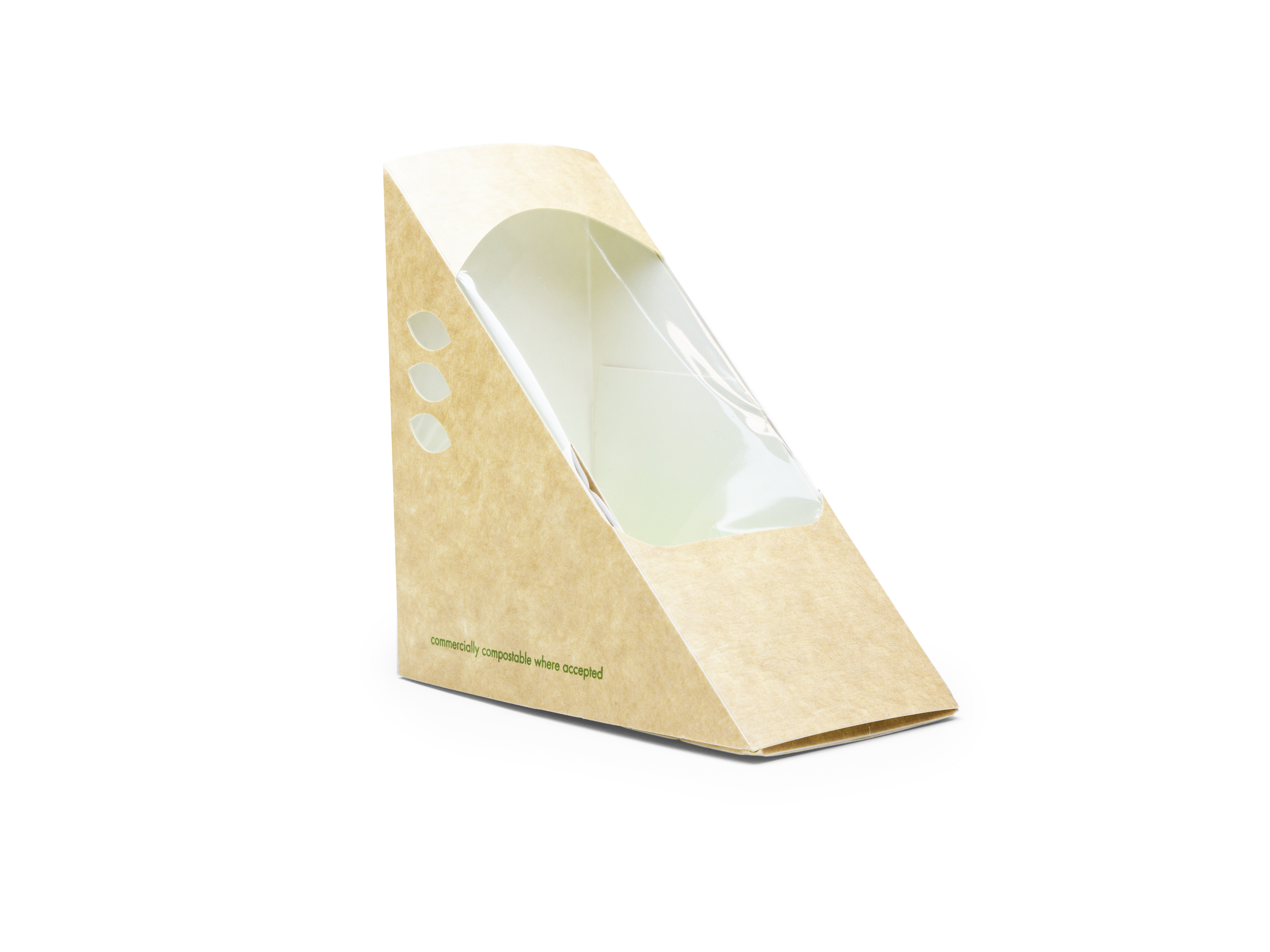 VEGWARE | STANDARD 65MM KRAFT SANDWICH WEDGE X 500 | VWST65