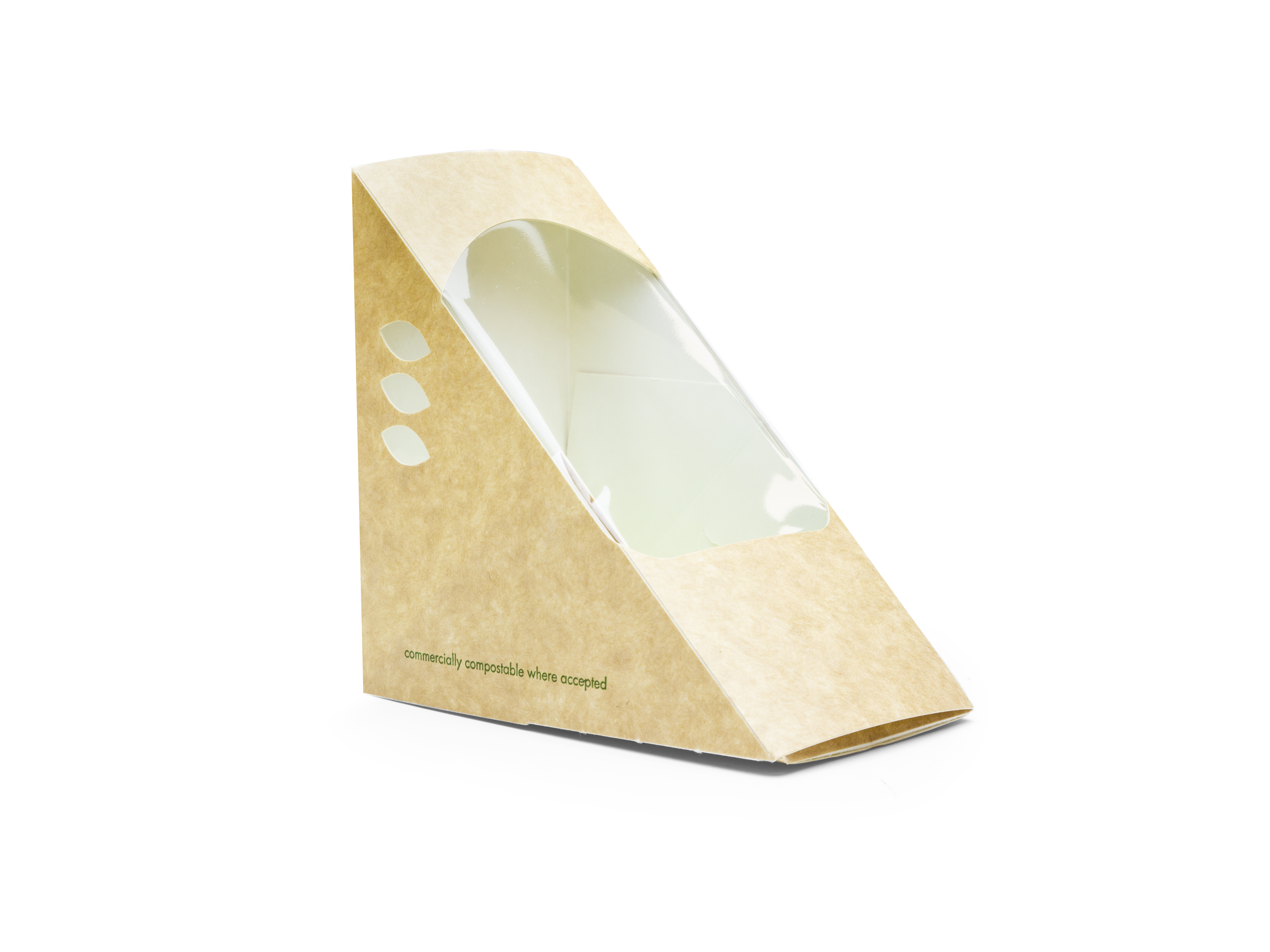 VEGWARE | DEEP FILL 75MM KRAFT SANDWICH WEDGE X 500 | VWST75