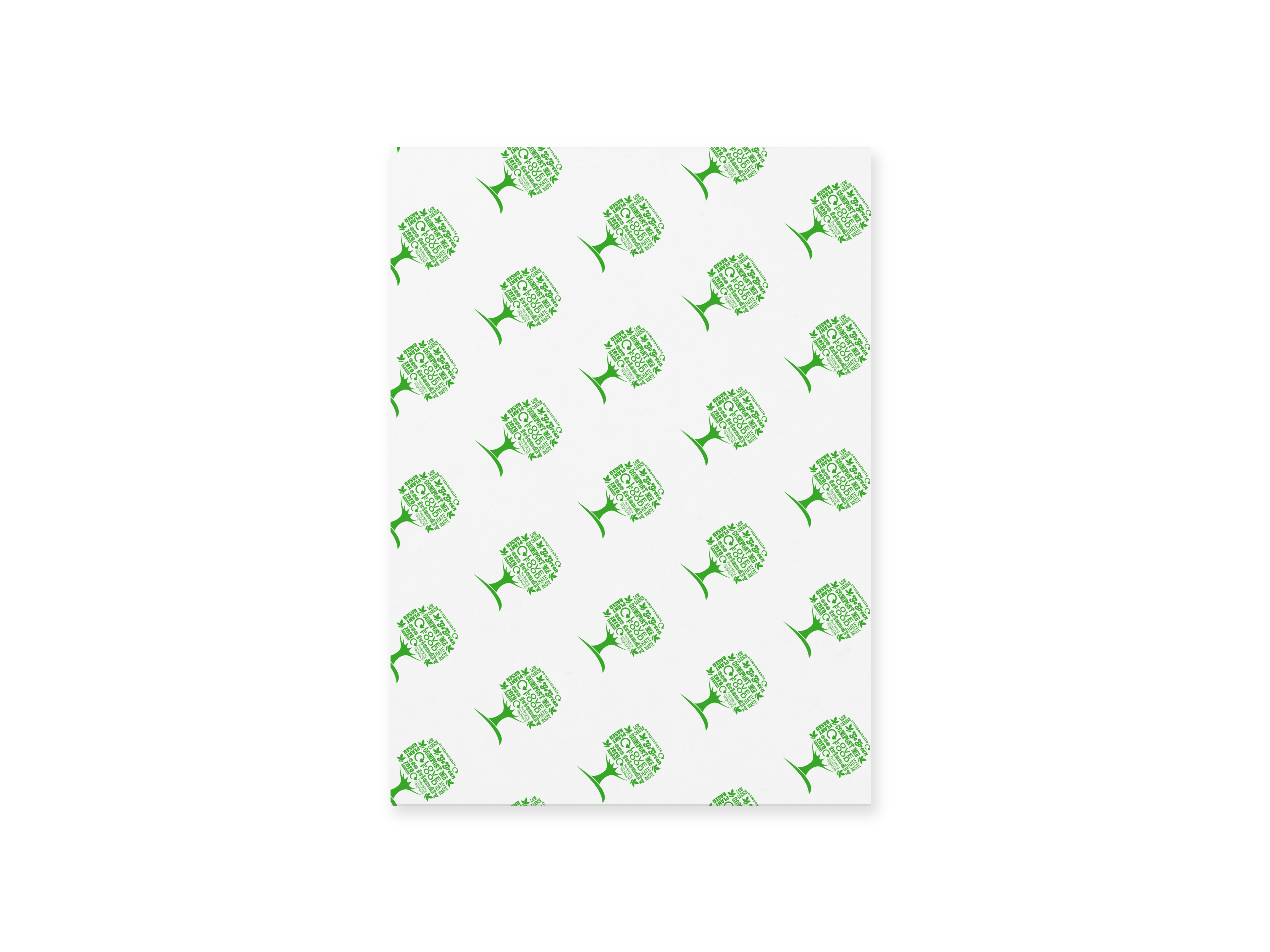 VEGWARE | 350 X 225MM GREASEPROOF - GREEN TREEÂ  | VGGSH2-GT