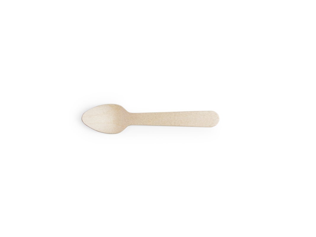 VEGWARE | 4.25 INCH MINI WOODEN SPOON X 2000 | VT-SP4