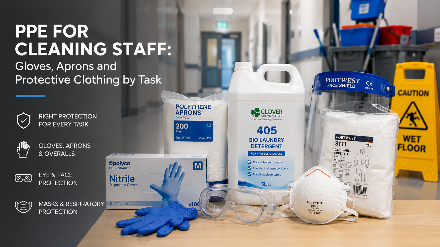 PPE for Cleaning Staff: Gloves, Aprons and Protective Clothing by Task