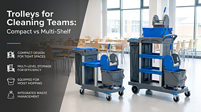 Trolleys for Cleaning Teams: Compact vs Multi-Shelf, Which Is Right for Your School?