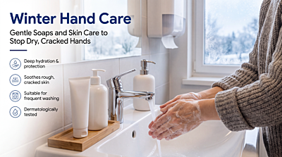 Winter Hand Care for Cleaning Staff and Teachers: Gentle Soaps and Skin Care to Stop Dry, Cracked Hands